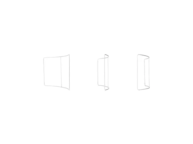 Beurswand Zipper-Wall Curved Basic 400x230cm