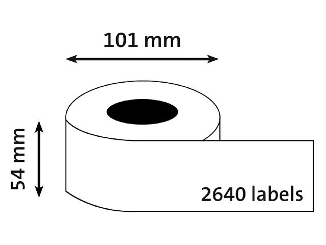 Etiket Dymo 13186 Labelprint 54x101mm Eco Voordeelverpakking | DymoEtiket.be