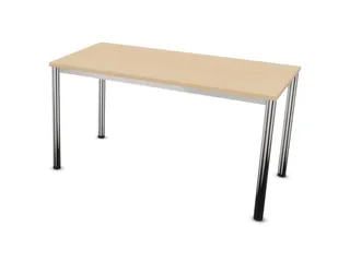 Vergadertafel Hxbxd 74x140x70cm 4-poots Verchroomd Ne-esdoorn - 2