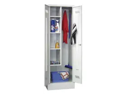schoonmaakkast,RAL 7035,HxBxD 1850x600x500mm,links 4legborden