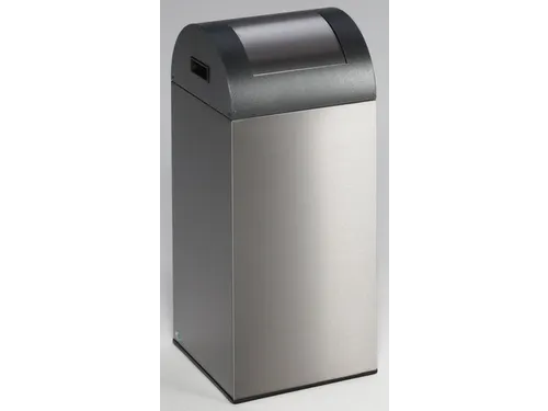 Afvalverzamelaar Zelfblussend 60 Liter 800X320X320Mm Klemring Zilver