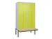 locker voor scheiding van kleding,HxBxD 2120x1200x815mm,4vak