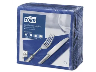 Tork 477594 Dinnerservet 39x39cm 3-laags 1/4 vouw 12x100st Donkerblauw - 1