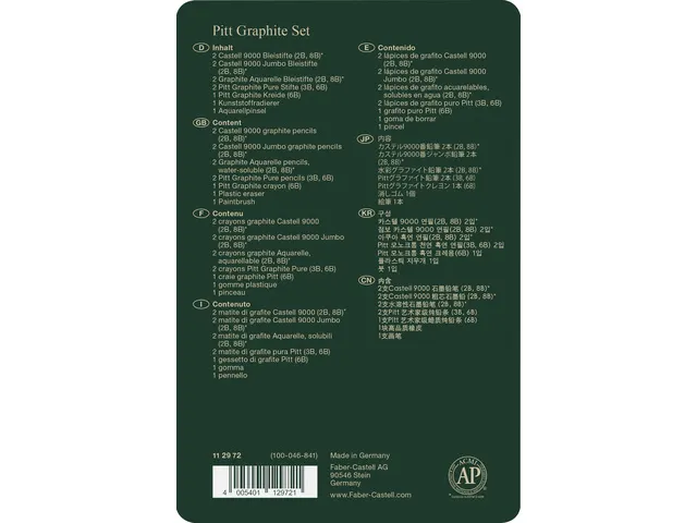 Set graphite Faber-Castell Pitt 11 pces