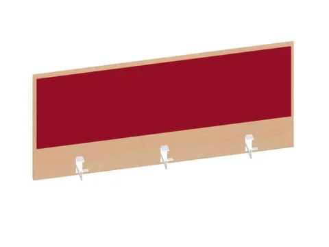 baliepaneel,v. bureau,aanbouw achter,B 1200mm,NE-esdoorn,BN4011-rood