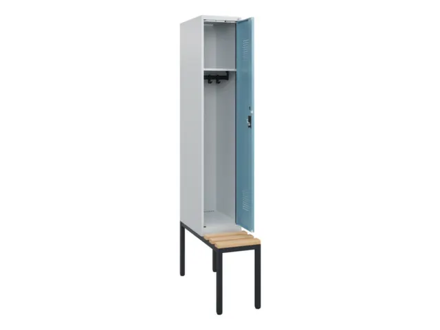 locker met bank,HxBxD 1950x300x815mm,1vak,vak B 300mm,cilinderslot
