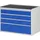 ladekast 825x1145x650mm 4laden cilinderslot RAL7035 RAL5010 metaal