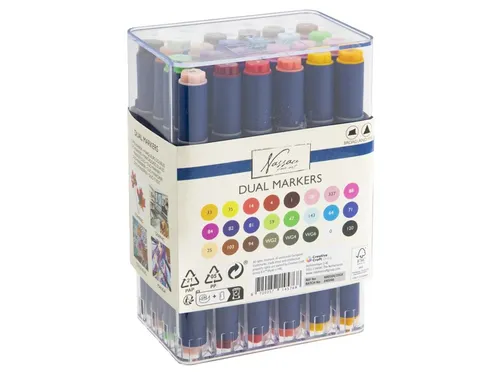 Alcoholmarker Nassau Arts duopunt 24 stuks assorti