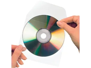 Cd/dvd Hoes 3L 127x127mm met klep zelfklevend transparant 100stuks - 3