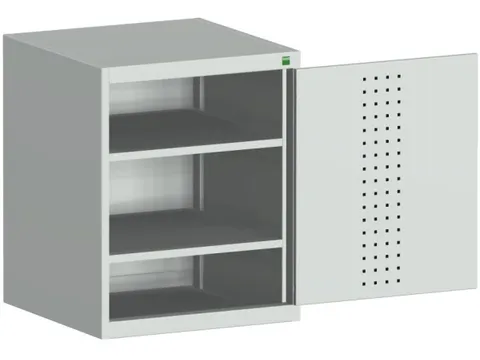 kast met geperforeerde platen,HxBxD 800x650x650mm,2xStalen bodem