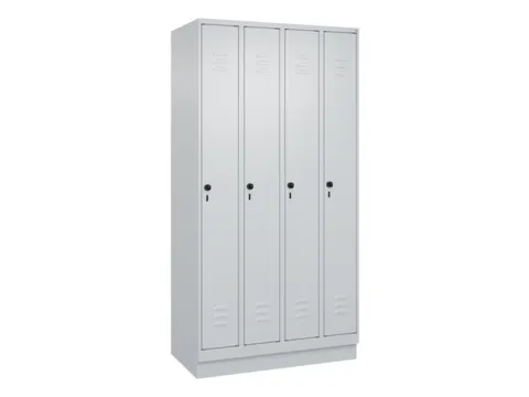 locker,HxBxD 1950x1000x500mm,4vak,vak B 250mm,draaigrendel,sokkel