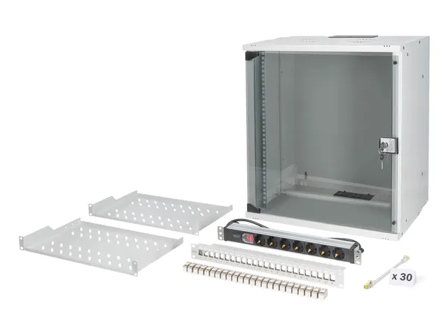 Digitus DN-49206-SET rack 12U Wandrek Serverkast Grijs