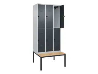 Dubbeldekse dekenkist,HxBxD 2120x900x815mm,3x2vak.,vak B 300mm - 2
