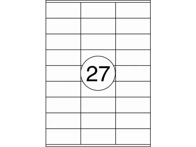 Etiket Rillstab 70x32mm Wit