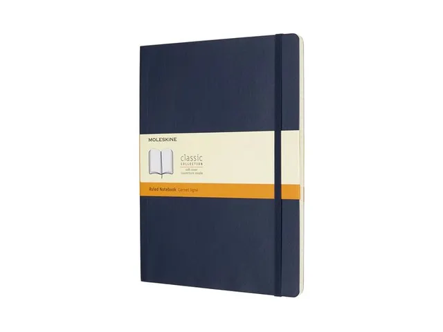 Notitieboek Moleskine XL 190x250mm lijn soft cover sapphire blue