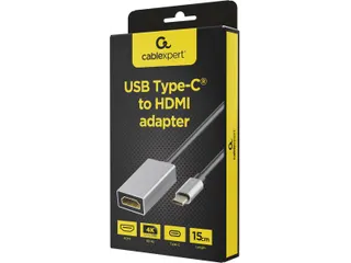 Cablexpert adapter USB-C naar HDMI 4K Ultra HD 15cm Zwart - 2