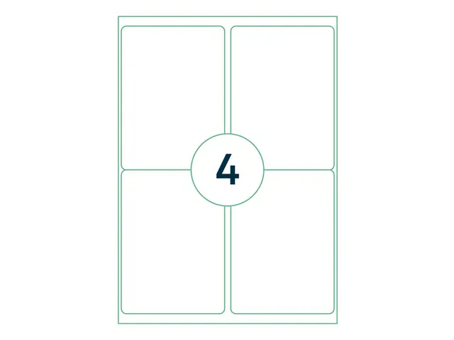 Etiket Rillstab 99.1x139mm Wit