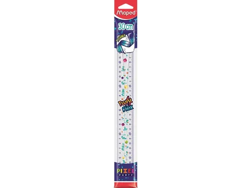 Liniaal Maped Pixel Party Twist 'n Flex 30cm transparant