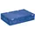 Euronorm Stapelkrat Pe Hxlxb 130X600X400Mm 23L Met Deksel Blauw