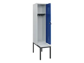 locker met bank,HxBxD 1950x400x815mm,1vak,vak B 400mm,draaigrendel - 1