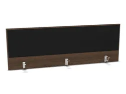 opzetpaneel bureau aanbouw achter NV bruin hickory BN8033-zwart 1600mm