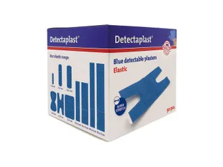 Detectaplast 8246 kneukel textielpleister elastisch blauw 50 stuks - 1