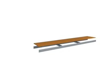 houten vloer,v. breedvakstelling,BxD 2500x400mm,dikte 19mm,vakl. 350kg - 1