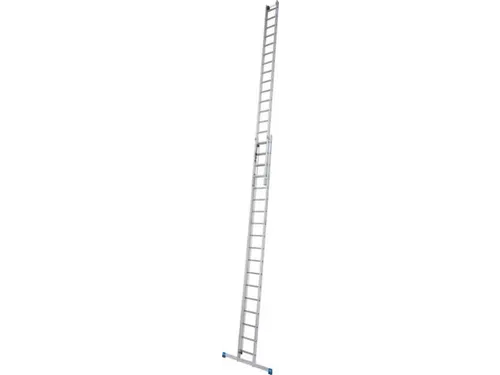 optrekladder,2x18,sporten,balk L 5,2-9,1m,2-dlg.,aluminium