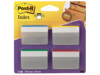 Indextabs Post-it 686A1 38x50.8mm strong gebogen assorti 24 tabs - 1