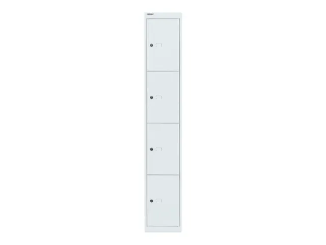 lockerkast,HxBxD 1802x305x457mm,1x4vakken,cil.-slot,romp verkeerswit