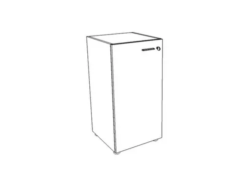 kantoorkast,HxBxD 860x430x450mm,1xhouten vloer,2ordnerhoogte,romp wit