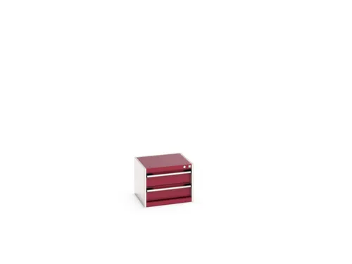 ladekast HxBxD 250x525x525mm 2laden RAL7035 front RAL3004