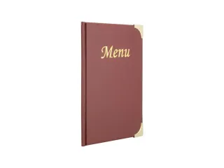 Menukaart Securit A5 4 tas wijnrood lederlook - 3
