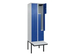 Z-garderobekast,HxBxD 2120x600x815mm,2vak,vak B 300mm,cil.-slot - 2