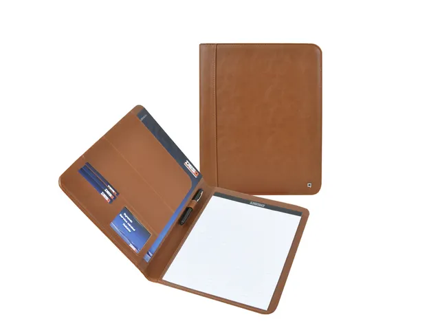 DESQ 3682.07 A4 Conferentiemap inclusief Schrijfblok Bruin