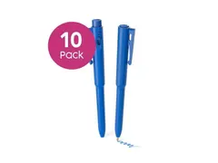 J800 DetectaPen met clip blauw blauwe inkt detecteerbaar 10 stuks