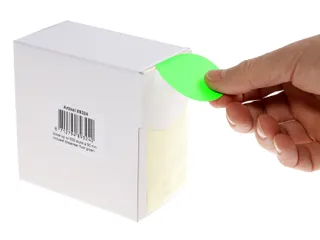 Etiketten Op Rol 50mm Fluor Groen Met Dispenser 500 Stuks - 2