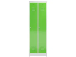 garderobekast 1800x590x500mm 2vak klink sokkel romp RAL7035 RAL6018 - 2