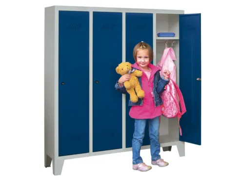 lockerkast v. kinderen,HxBxD 1300x1030x300mm,RAL7035,front RAL5010
