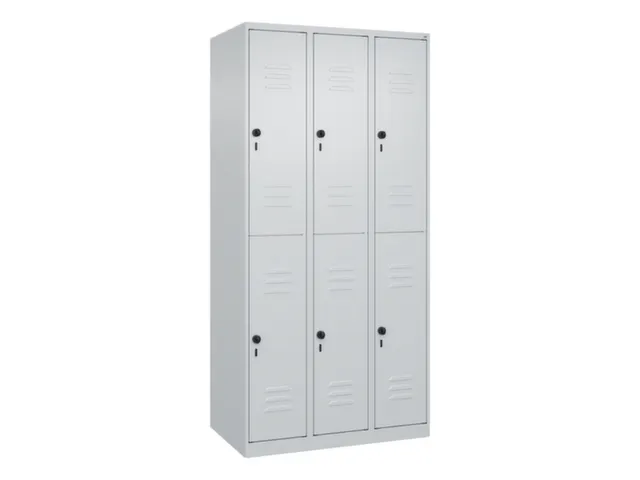 dubbeldekse locker,HxBxD 1850x900x500mm,3x2vak.,vak B 300mm
