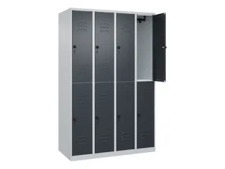 dubbeldekse locker,HxBxD 1850x1200x500mm,4x2vak.,vak B 300mm - 2