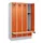 locker met bank,HxBxD 1950x1200x815mm,4vak,vak B 300mm,cilinderslot