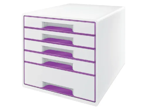 Ladenblok Leitz WOW Cube 5 laden wit/paars
