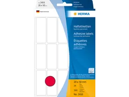 HERMA 2416 Universele etiketten 20x50mm Fluor rood 360 stuks