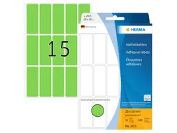 HERMA 2415 Universele etiketten 20x50mm Groen 480 stuks