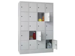 lockerkast,4x5vakken,vak B 300mm,cil.-slot,RAL7035,front RAL3000