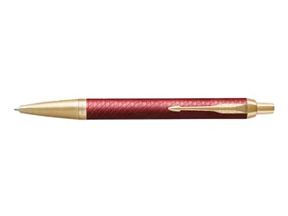 Balpen Parker IM Premium Red Lacquer GT Medium Blauwe inkt - 1
