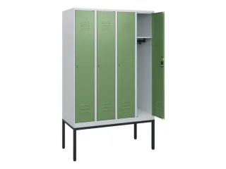 locker,HxBxD 1950x1200x500mm,4vak,vak B 300mm,cil.-slot,voetonderstel - 2
