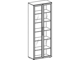 kantoorkast,HxBxD 2160x800x420mm,5xhouten vloer,6ordnerhoogte - 7