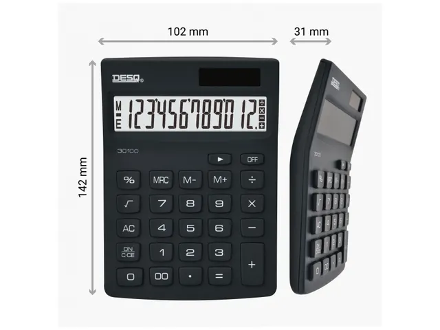 Rekenmachine Desq Compact zwart